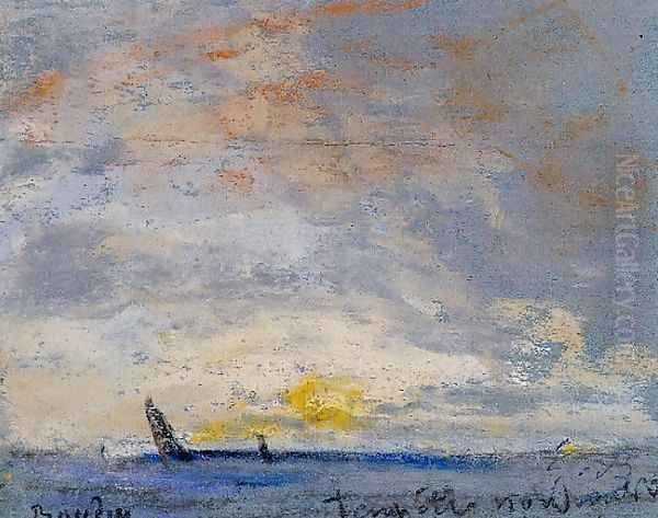 Le Treport Oil Painting by Eugene Boudin