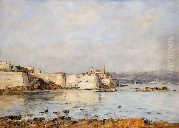 Antibes, the Fortifications Oil Painting by Eugene Boudin