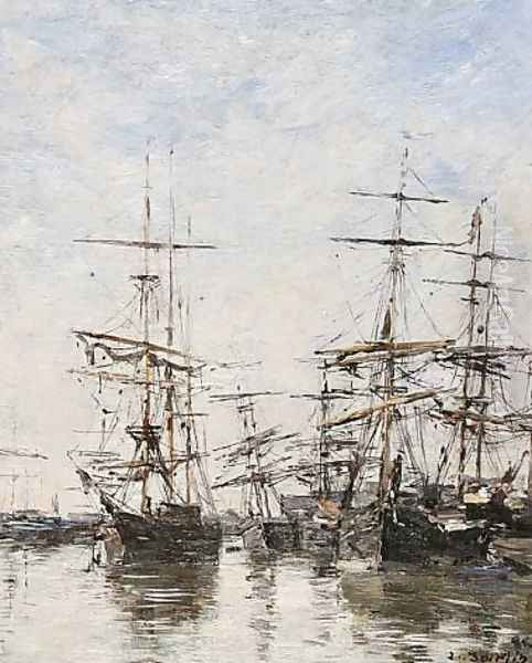 Le Port 1886 Oil Painting by Eugene Boudin