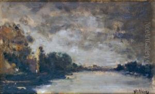 La Riviere Oil Painting by Paul Edmond Villiers