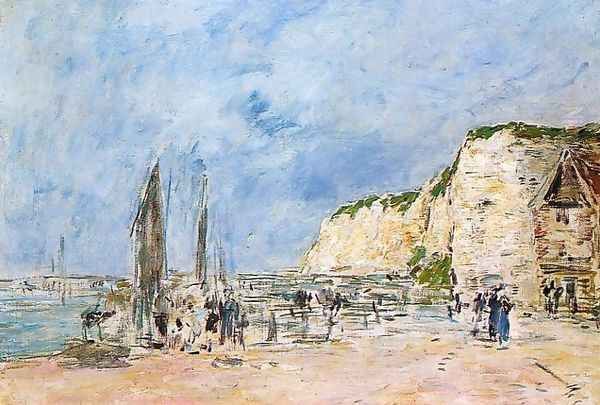 Dieppe, the Pollet Cliffs Oil Painting by Eugene Boudin