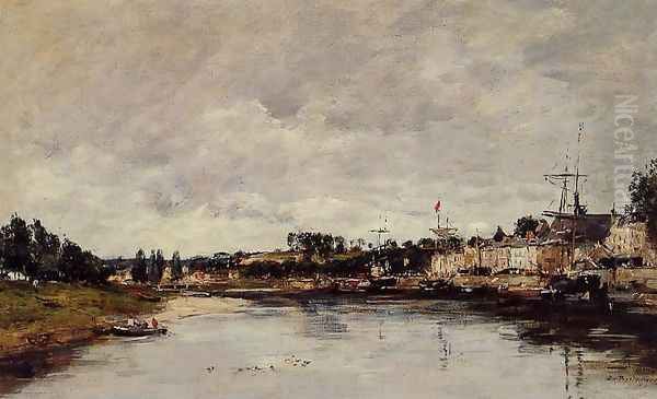 The Somme at Saint-Valery-sur-Somme Oil Painting by Eugene Boudin