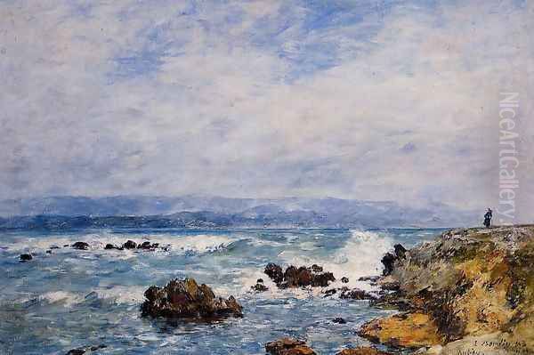 Antibes, the Point of the Islet Oil Painting by Eugene Boudin