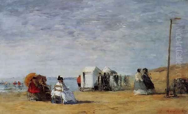 Beach Scene I Oil Painting by Eugene Boudin