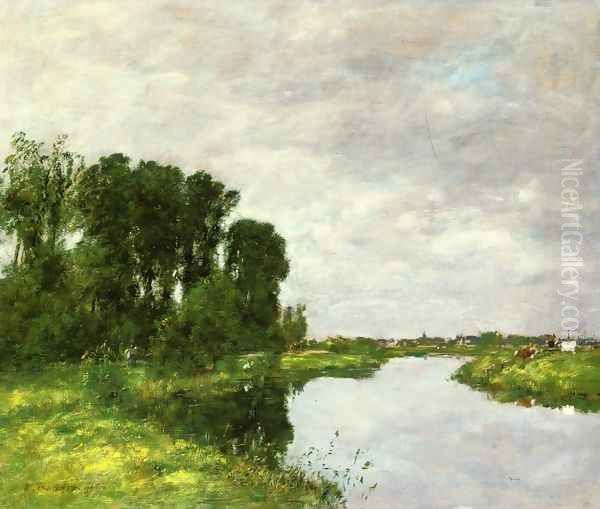 The Toques at Saint-Arnoult II Oil Painting by Eugene Boudin