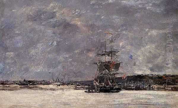 Estuary near Camaret Oil Painting by Eugene Boudin