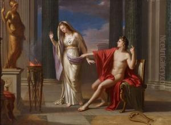 Apollo Und Vesta Oil Painting by Francois-Andre Vincent