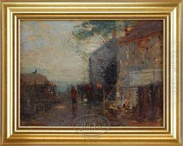 Harriet Aiken Vincent Early Morninggloucester, Mass Oil Painting by Harry Aiken Vincent