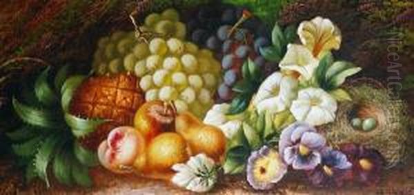 Still Life Of Fruit Oil Painting by W. Vincent