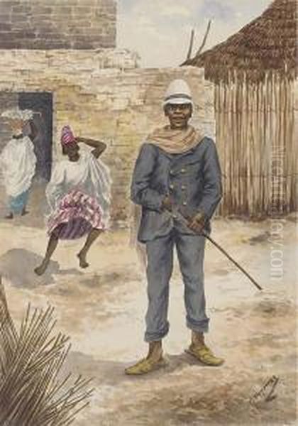 Costumes, Customs, And Views In Senegal Oil Painting by Maurice Vincent-Duportal