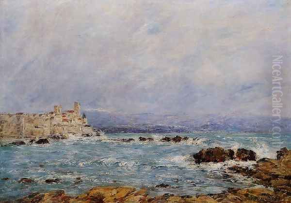 Antibes, the Rocks of the Islet Oil Painting by Eugene Boudin