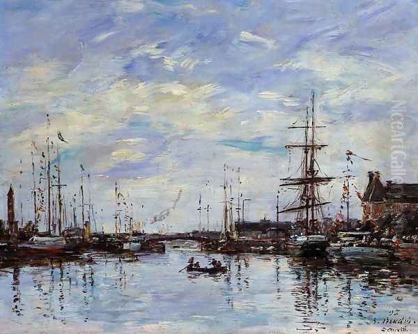 Deauville, the Harbor IV Oil Painting by Eugene Boudin