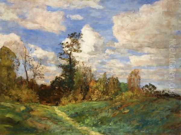 Forest Landscape Oil Painting by Eugene Boudin