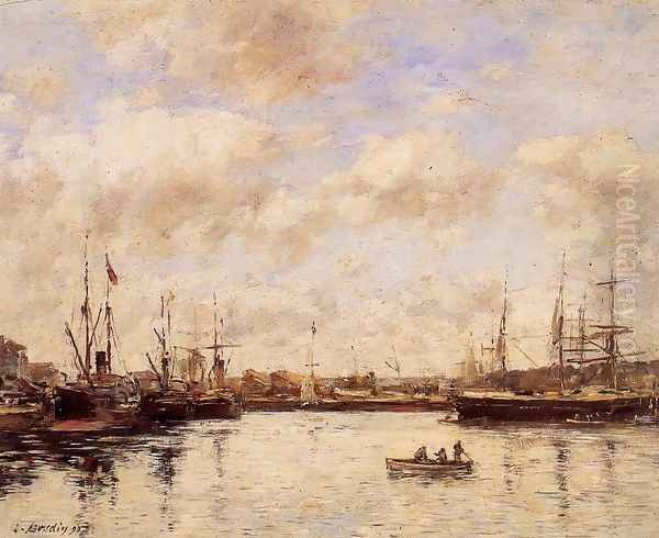 Le Havre, a Basin Oil Painting by Eugene Boudin