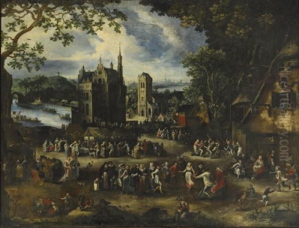 The Kermesse Of Saint George Oil Painting by David Vinckboons