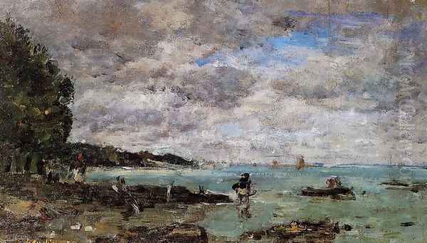 The Coastline at Plougastel Oil Painting by Eugene Boudin