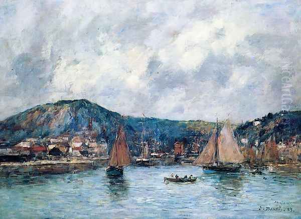 Cherbourg, 1883 Oil Painting by Eugene Boudin