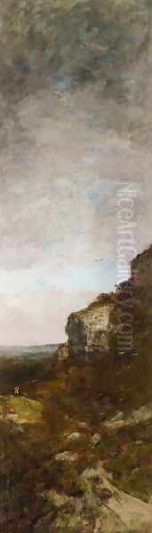 The Hunt for Partridge on the Cliff Oil Painting by Eugene Boudin