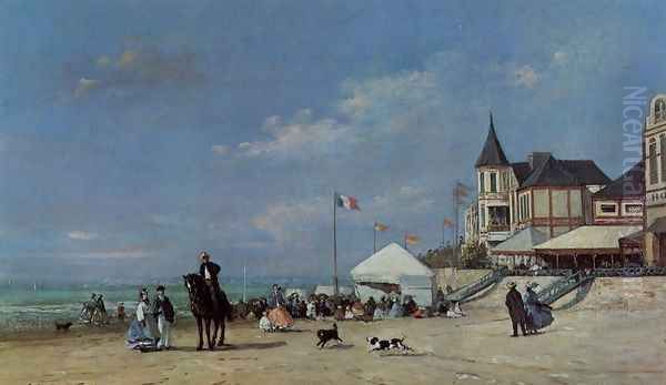 The Trouville Beach Oil Painting by Eugene Boudin