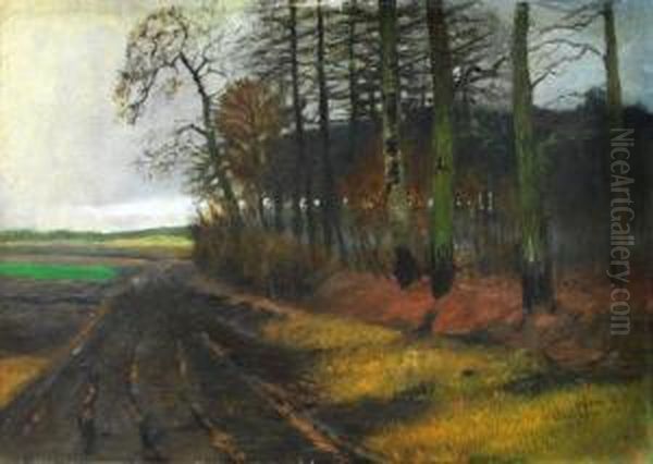 Feldweg Am Waldrand Oil Painting by Carl Vinnen