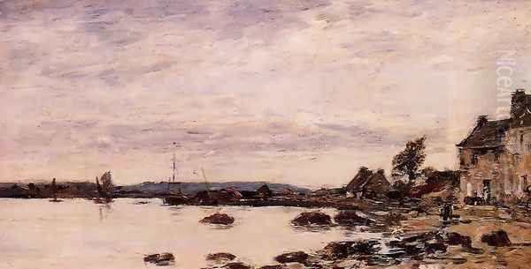 Breton Shoreline Oil Painting by Eugene Boudin