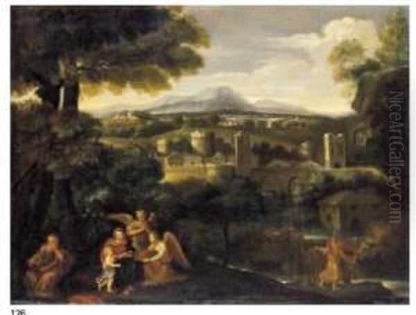 Paesaggio Con Il Riposo Nella Oil Painting by Gian Battista Viola