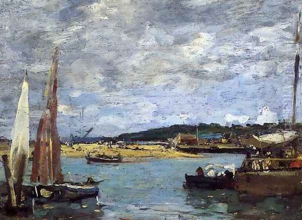 The Ferry to Deauville Oil Painting by Eugene Boudin