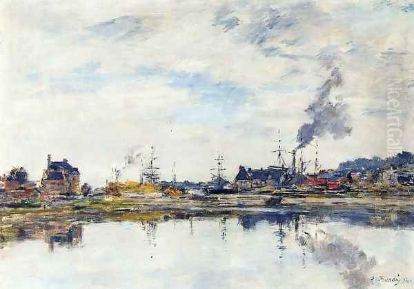 La retenue a Trouville I Oil Painting by Eugene Boudin