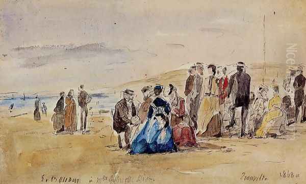 Trouville Oil Painting by Eugene Boudin