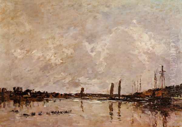 Near Faou Oil Painting by Eugene Boudin