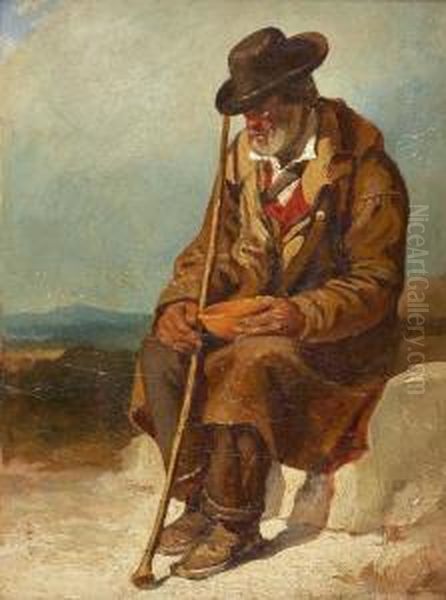 Homem Sentado Oil Painting by Luis De Miranda Pereira Henriques Visconde De Meneses