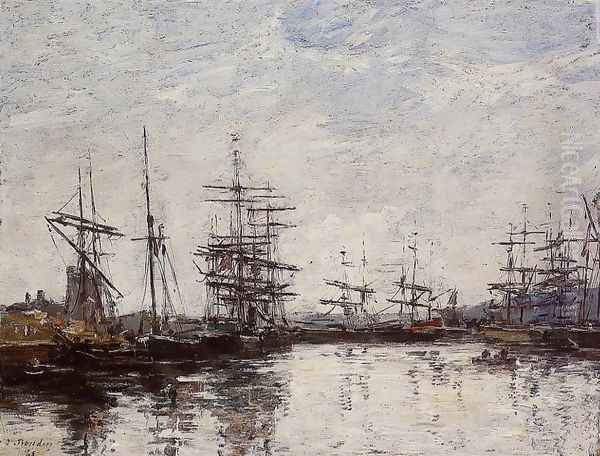 Deauville, the Harbor VI Oil Painting by Eugene Boudin