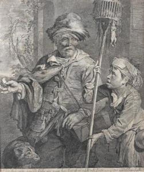 Il Cacciatore Di Topi Oil Painting by Cornelis Ii Visscher