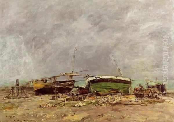 Etretat Oil Painting by Eugene Boudin