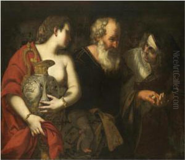 Lot And His Daughters Oil Painting by Filippo Vitale