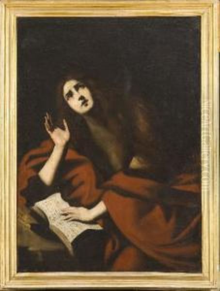 Maria Maddalena Con I Testi Sacri Oil Painting by Filippo Vitale