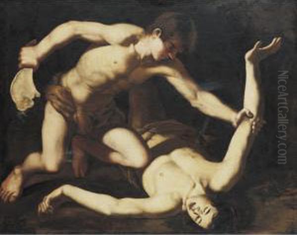 Cain Slaying Abel Oil Painting by Filippo Vitale