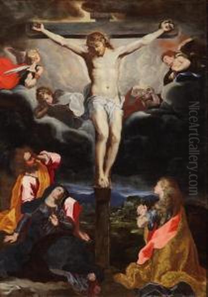 Federico Barocci Il Cristo Crocefisso E I Dolenti Oil Painting by Alessandro Vitali