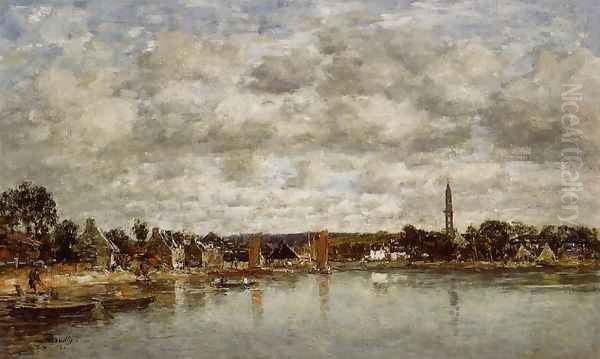 Hopital-Camfrout, Le Bourg Oil Painting by Eugene Boudin