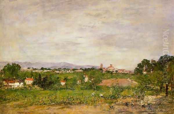 Near Antibes I Oil Painting by Eugene Boudin