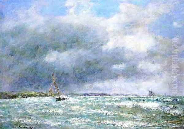 The Stranded Boat Oil Painting by Eugene Boudin