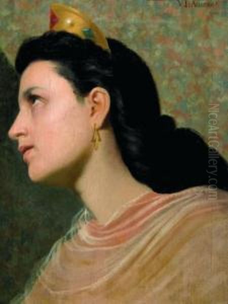 Busto Femminile Oil Painting by D'Ancona Vito