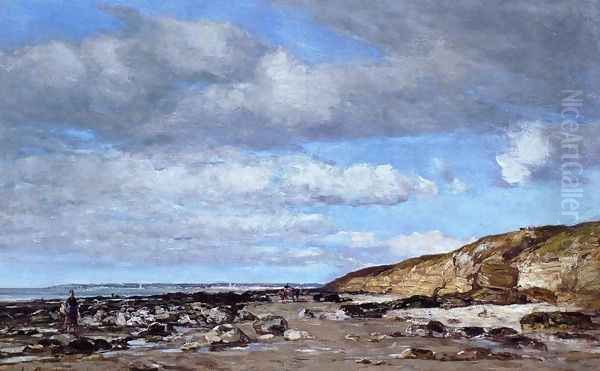 Trouville, Shore and Rocks Oil Painting by Eugene Boudin