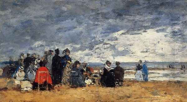 Beach Scene IV Oil Painting by Eugene Boudin