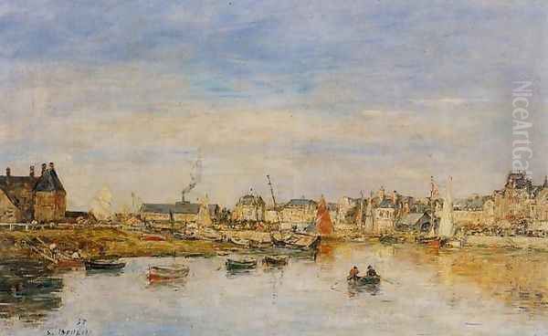 The Port of Trouville I Oil Painting by Eugene Boudin