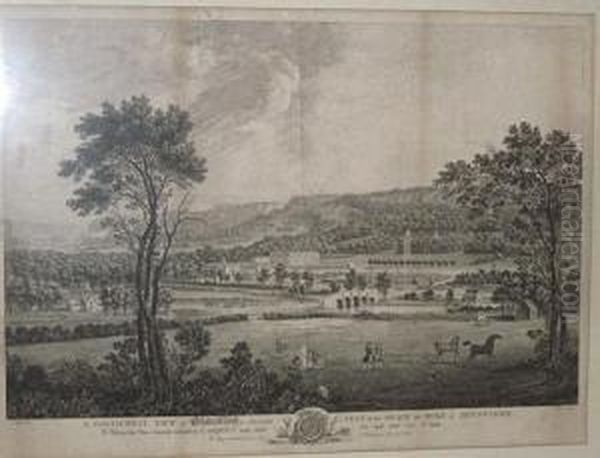 A South West View Of Chatsworth by Francois Vivares