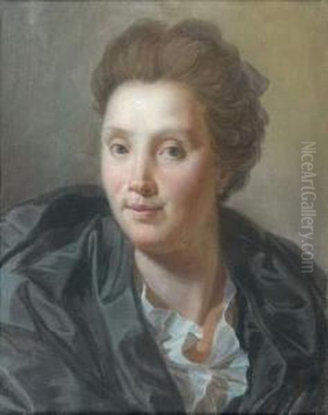 Portrait De Femme En Buste Oil Painting by Joseph Vivien