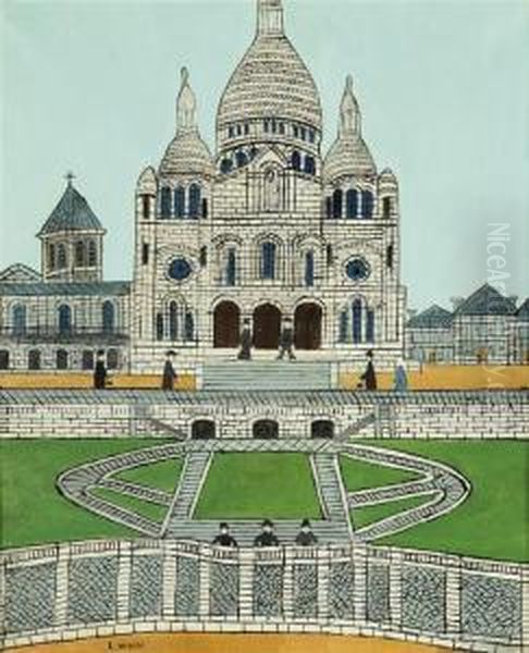 Le Sacre Coeur, Montmartre Oil Painting by Louis Vivin