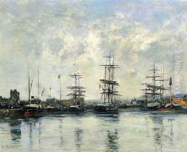 Deauville, the Harbor IX Oil Painting by Eugene Boudin