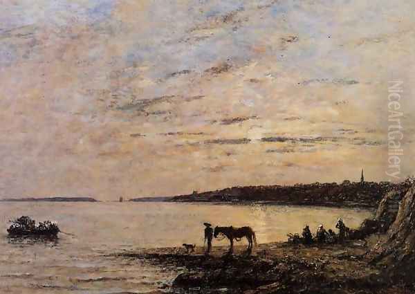 Brest, the Harbor Oil Painting by Eugene Boudin